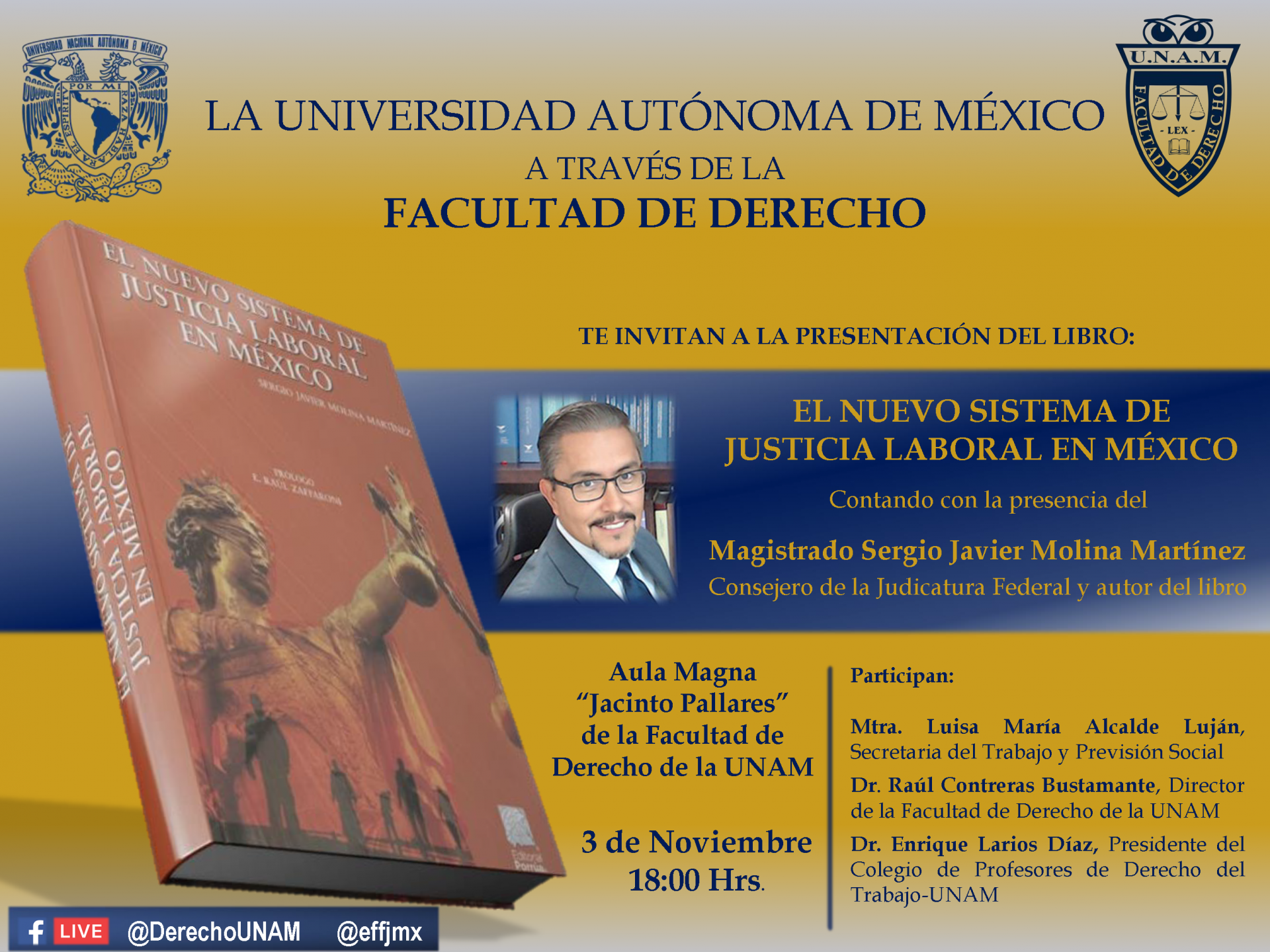 Sergio Javier Molina Martínez en la UNAM